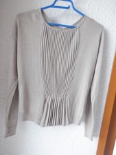 gilet beige brillant plissé