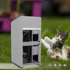 Housse de maison extérieure pour chat avec accès facile pour clôture pour ani