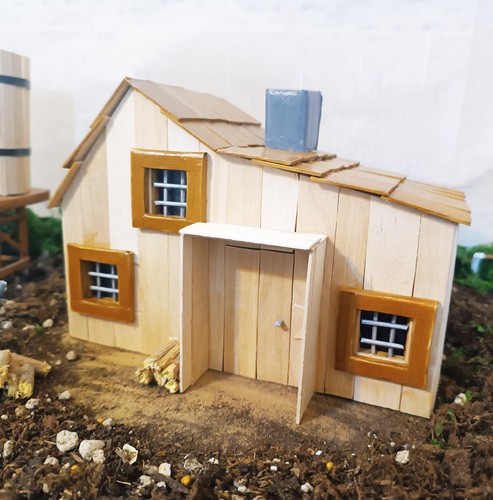 Wooden cottage house on the - wooden,