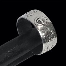 BAGUE CHEVALIERE VENDÉE ROYALISTE COEUR VENDÉEN FLEUR DE LYS Argent Massif  T 60