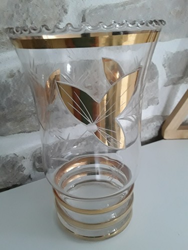 Ancien vase verre fleurs - ancien,
