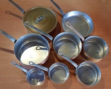 Lot de 8 casseroles cuivre