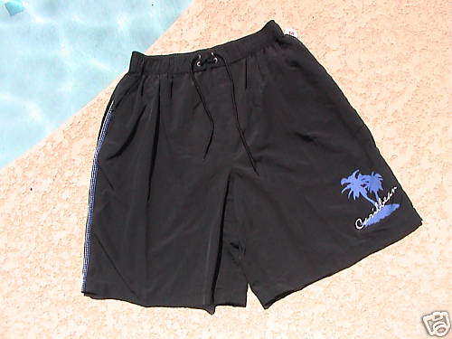 Caribbean beachwear mens black - beachwear,