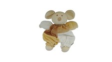 Peluche souris blanc marron -