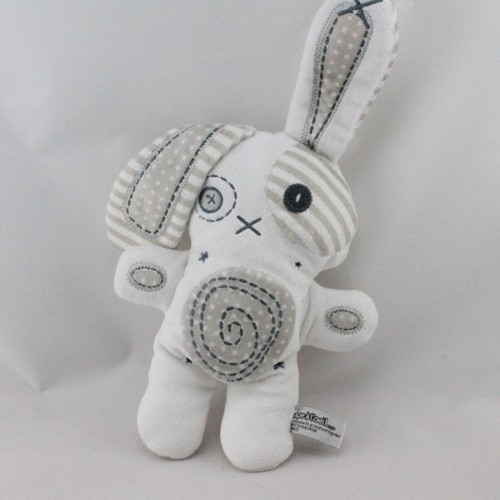 Doudou lapin blanc - , gris