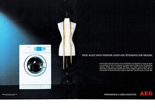 Publicité Advertising 088  2003    AEG   lave linge mzchine à laver  6kg (2 pag