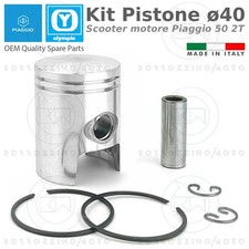 Kit Piston Complet Ø40 Pour Cylindre 50cc Gilera Runner SP 50 2005-2012