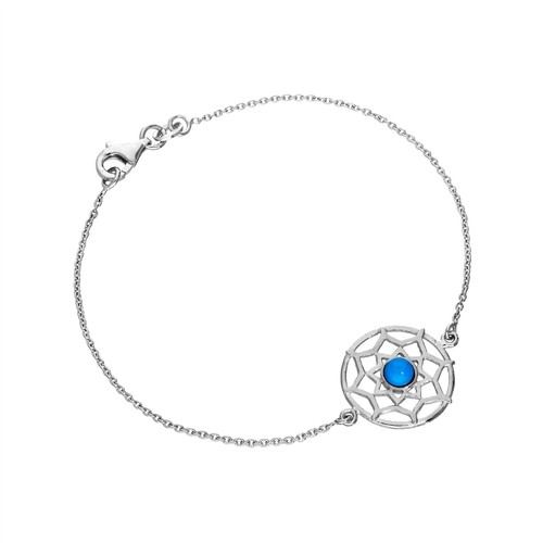 Bracelet attrape rêves bleu - bracelet, attrape-rêves