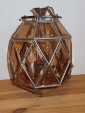 Lustre en verre et laiton