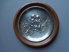 MEDAILLON BAS RELIEF ANCIEN ANGELOTS REGULE ARGENTE