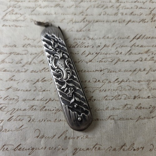 Peigne moustache argent - a,