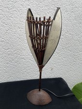 Lampe artisanale bambou et fibre naturelle – déco ethnique Philippines