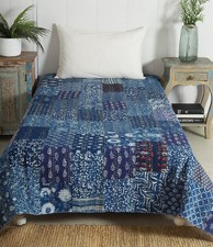 Couverture En Patchwork Indigo