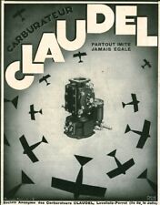Publicité ancienne carburateur Claudel  1928 issue de magazine René Ravo