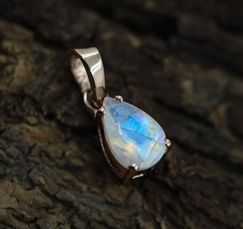 Pendentif pierre lune - pierre, de
