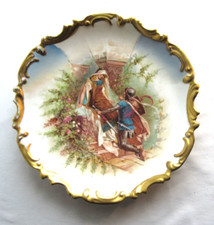 Plat mural, style Louis XV, Le soldat déclare sa flamme à sa belle, Napoléon III