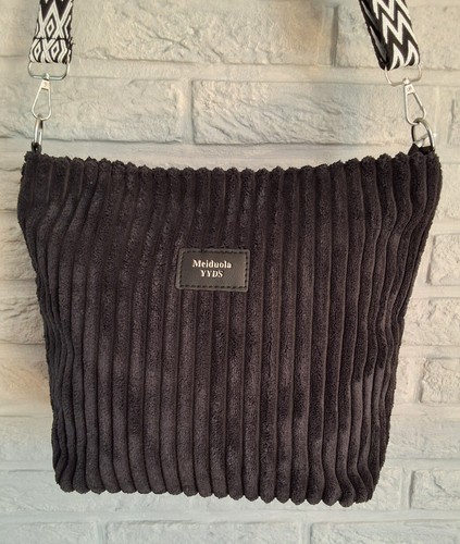 Sac main velours noir - sac,