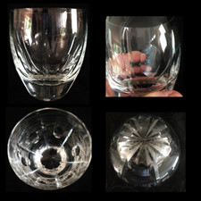 IMPRESSIONNANT GRAND VERRE GOBELET à WHISKY en CRISTAL SOUFFLÉ -  440g