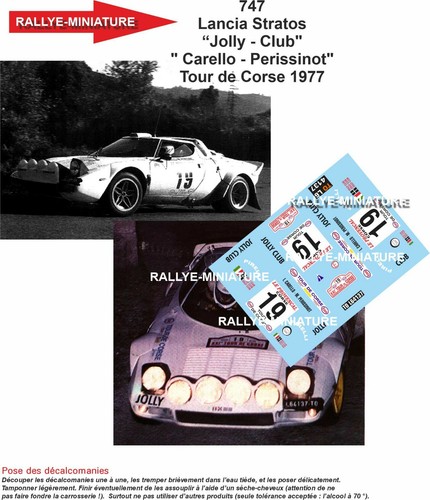 Decals ref 0747 lancia - 1/43,