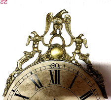 Fronton réplik clock UHR lanterne horloge comtoise AIGLE 22 Cm lys type 19 / 3 2