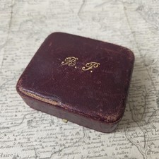 ECRIN Ancien A Bijou en Cuir XIXè Napoléon III Bracelet Pendentif Victorian Case