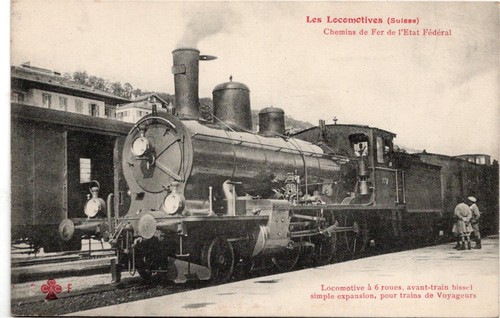 Carte postale les locomotives - carte,