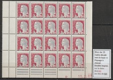 DECARIS N° 1263  VARIETE CADRE DECALE - PIQUAGE A CHEVAL - date 83 AU LIEU DE 63