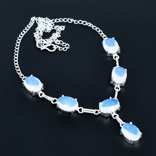 Collier solitaire ovale - , en