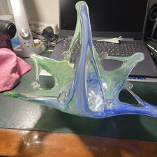 Panier Art Deco En Verre Multicolore 