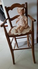 Chaise haute ancienne enfant ou poupée