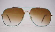 Lunettes De Soleil Vintage Filtral Style Police Nerd En Or Avec Turquoise