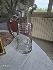 SUPERBE CARAFE, PICHET NORMAND ANCIEN A CIDRE, VERRE SOUFFLE, EPAIS, XIXEME