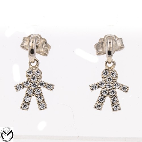 Boucles oreilles blanc 18 - or,