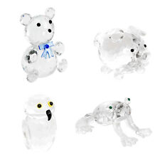 Animal Figurines en Verre Décorative Figure Chouette Grenouille Porc