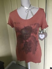 MAGNIFIQUE TUNIQUE HAUT THE KOOPLES T XS TÊTE DE MORT BRIQUE SOIE