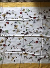 HERMES Foulard Ancien -INSECTES -SOIE -90 X90 cm-1958-H Grykar