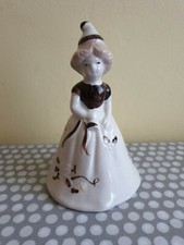 Vintage porcelain lady bell - vintage,