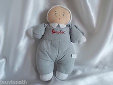 Doudou poupée chiffon, gris, Berchet