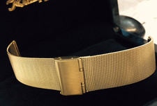 18-20-22-24mm Classique Bracelet Milanaise Acier Inox Ipg Plaqué Or