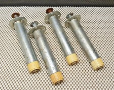 4 Pieds de Lit ou Autre Meuble Cylindrique Métal et Bout Plastique 