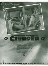 Publicité ancienne automobile C4 Citroën  1928 issue de magazine