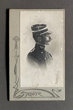 PHOTO CDV Profil Militaire Clairon Moustache Monocle Uniforme Steiner Nancy