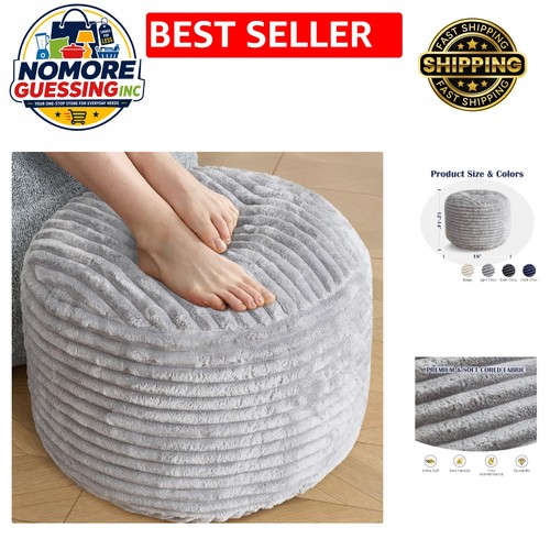 Compact round pouf - compact, ottoman