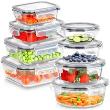 Boîte Alimentaire Hermétique Verre Borosilicate Lot 8 Four Lave-vaisselle