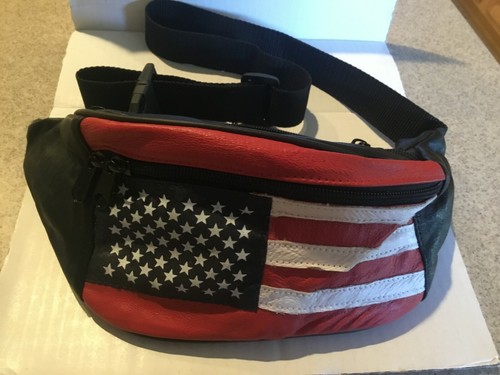 Vintage leather american - american, flag