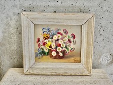 Petit tableau ancien fleurs