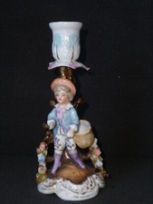 PORCELAINE DE SAXE - BOUGEOIR À L'ENFANT - 17 CM