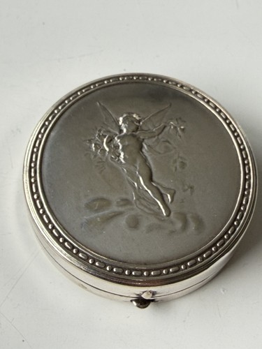 Ancien petit poudrier boîte - petit,