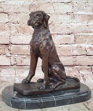 Statue De Chien Labrador En Bronze Moigniez – Figurine D'Art Collectible