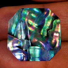 24.70Cts. Naturel Incroyable Abalone Coque Octogon Cabochon Reiki Soin Gemmes